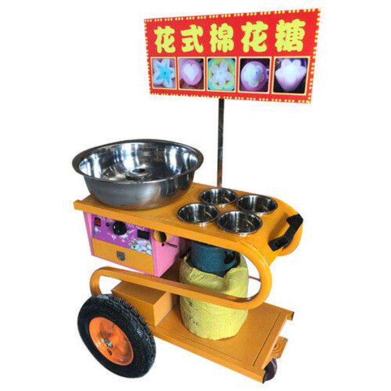Commercial Cotton Candy Cart - Carrello mobile commerciale in acciaio inossidabile