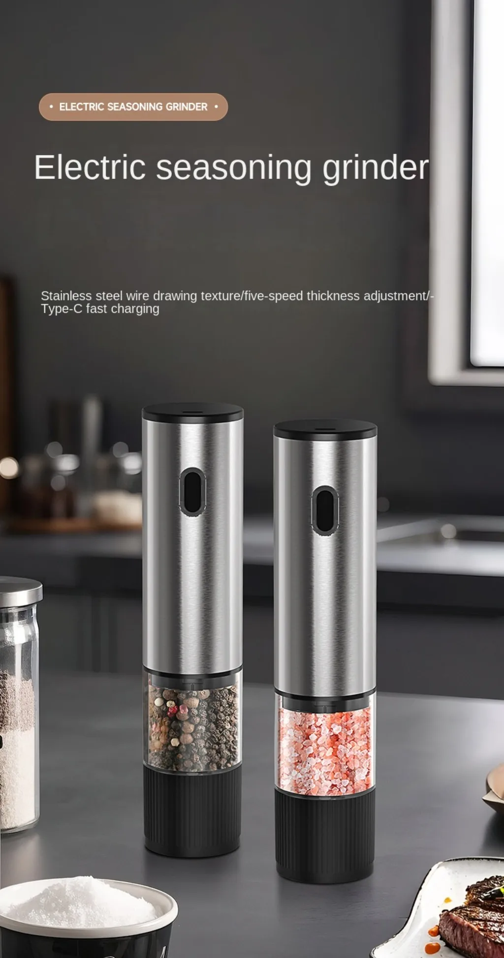 1 pz/2 pz Macinino Elettrico p - Popcorn Seasoning Salt Butter recensione e prezzo