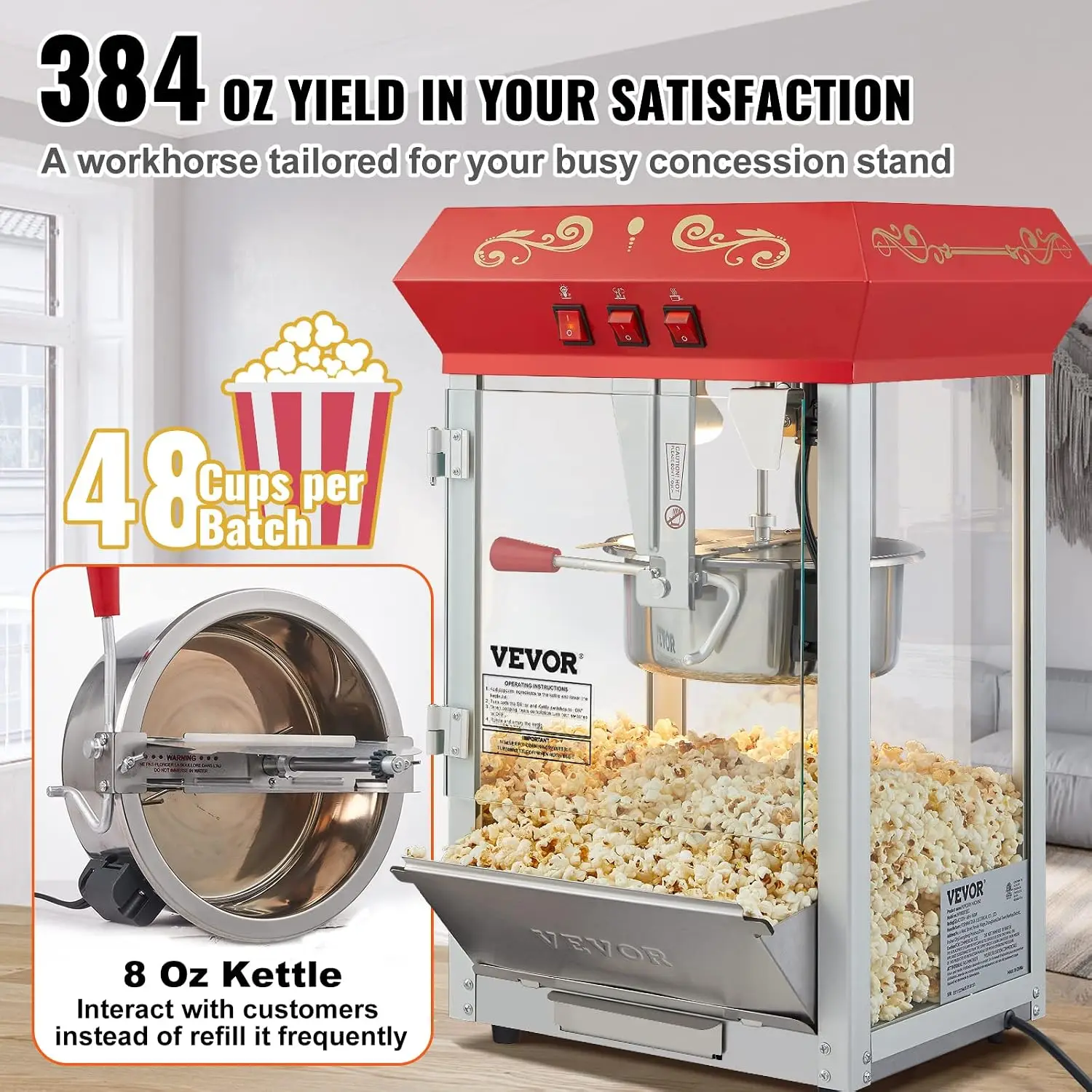 Macchina per popcorn professio - Commercial Popcorn Machine 8Oz Kettle recensione e prezzo