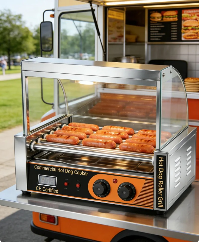Griglia Elettrica Certificata  - Hot Dog Roller Grill Commercial recensione e prezzo