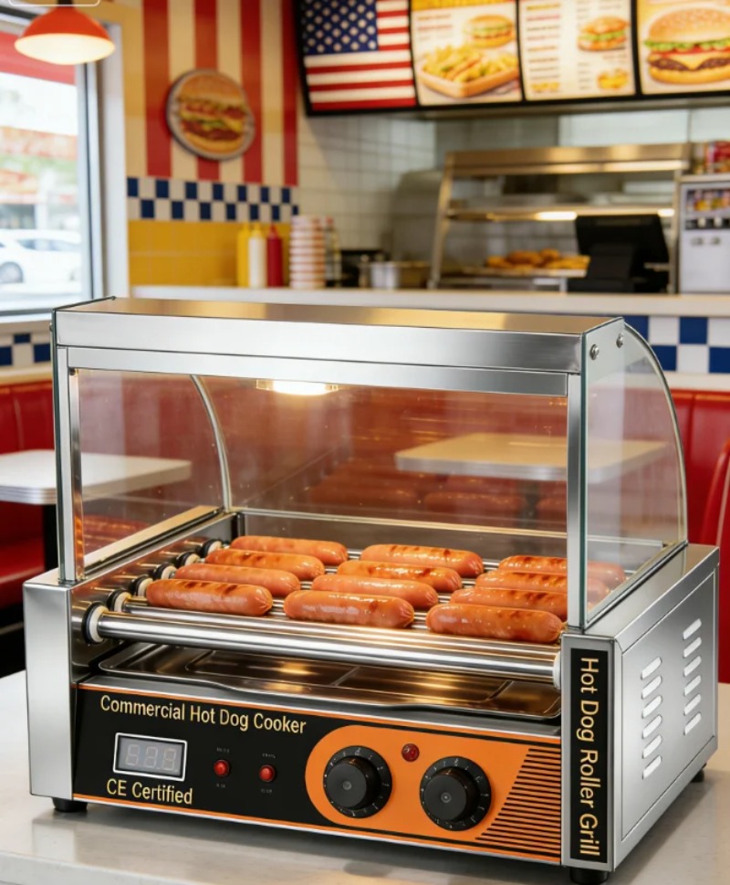 Griglia Elettrica Certificata  - Hot Dog Roller Grill Commercial recensione e prezzo