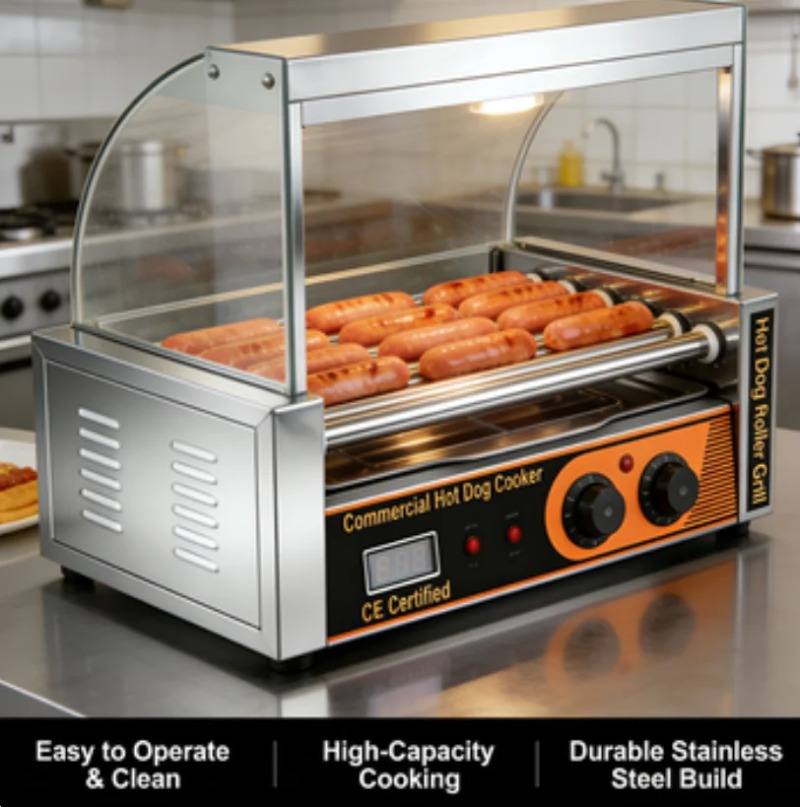 Griglia Elettrica Certificata  - Hot Dog Roller Grill Commercial recensione e prezzo