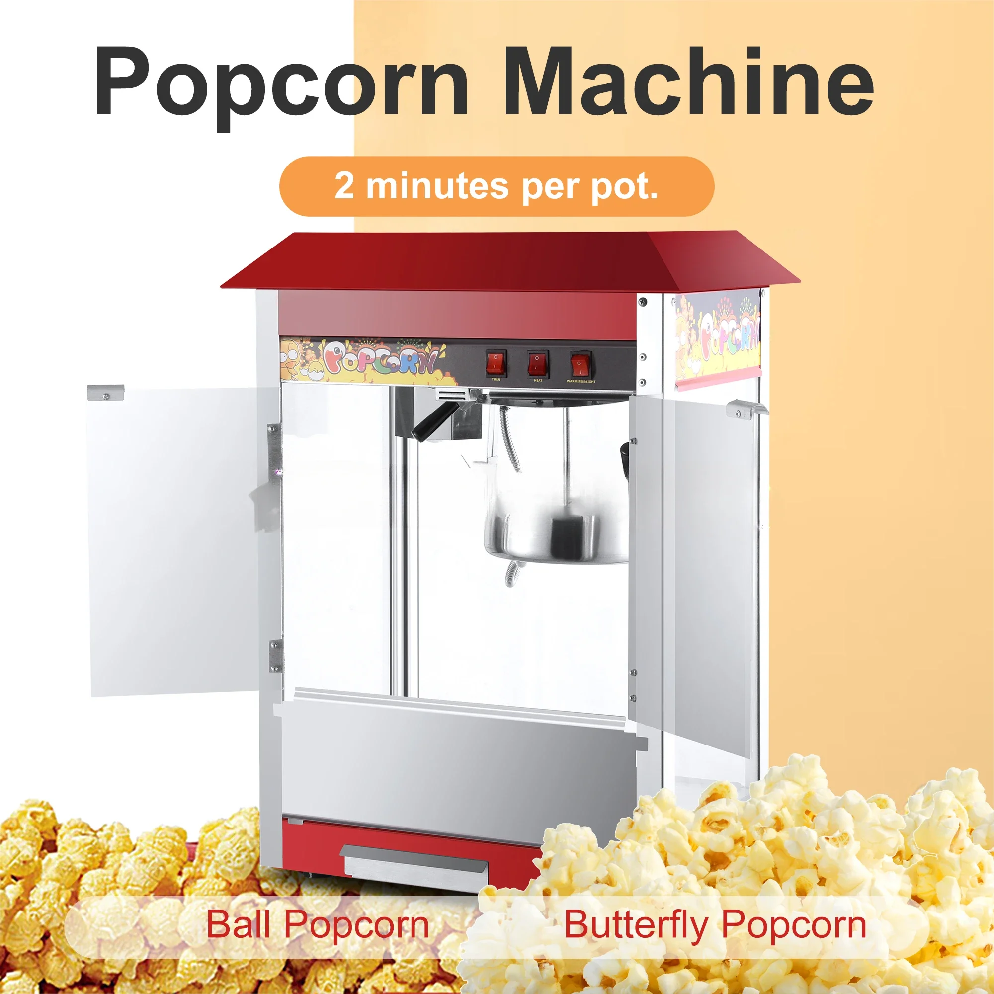 Macchina per Popcorn Elettrica - Commercial Popcorn Machine 8Oz Kettle recensione e prezzo
