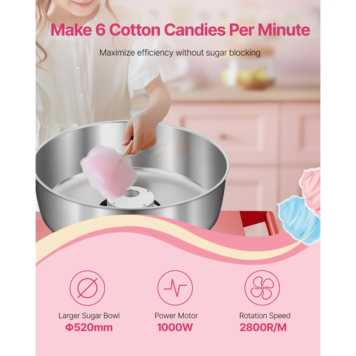 con carrello per zucchero fila - Commercial Cotton Candy Cart recensione e prezzo